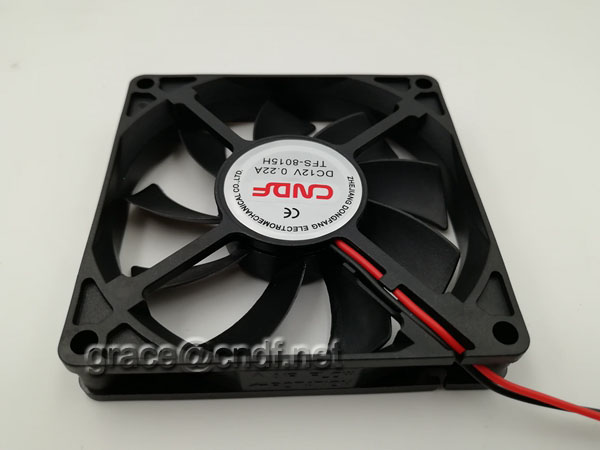 CNDF low nosie dc cooling fan 80x80x15mm with 24VDC 0.15A 3.6W 3500rpm TFS8015H24