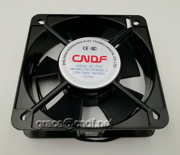 CNDF manufacturer production ac ventilation exhaust fan 135x135x38mm cooling fan TA13538MSl-1