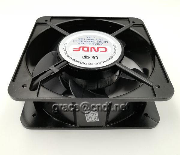 CNDF tannel ventilation factory production ac axial cooling fan 150x150x51mm 220/240VAC 0.25A 40W 2600rpm TA15051HSL-2