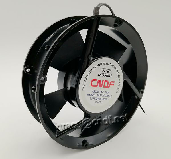 CNDF 17251 172mm big ac cooling fan high speed high cfm aluminum frame  ac axial cooling fan 172x51mm elliptic