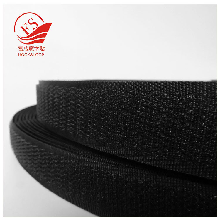  Customized color Industrial Strength Black Sew-On Cloth Hook Loop Roll