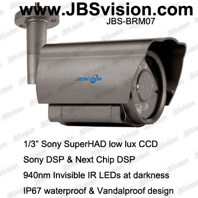 940nm IR Day Night Waterproof DSP Cameras,4~9mm varifocal fixed or auto iris lens,exterior focus adjustment by Roller system,Sony DSP or Next Chip DSP,OLP switching
