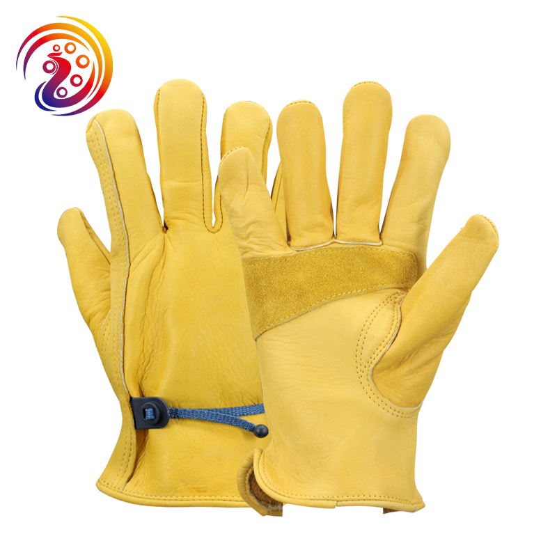 cowhide work gloves leather gardening/garden gloves 