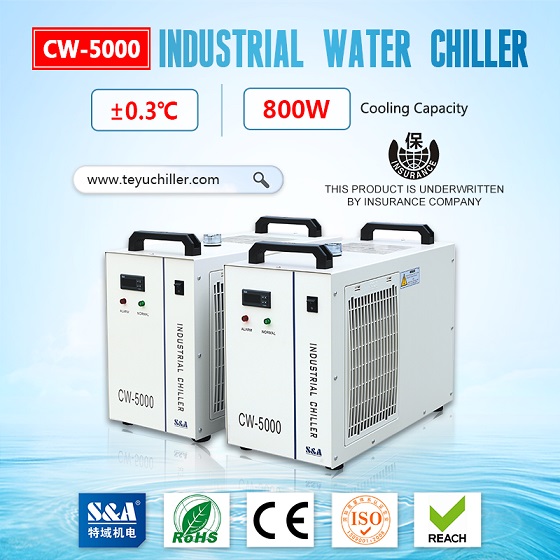 S&A refrigeration water chiller CW-5000 with compact design and stable cooling performance