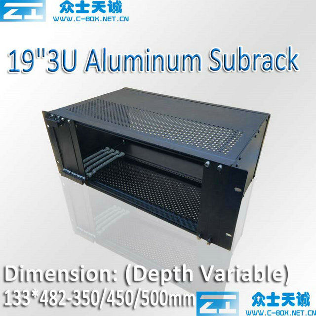 standard 3u/19 aluminum server subrack1u 2u 3u 4u 5u 6u 