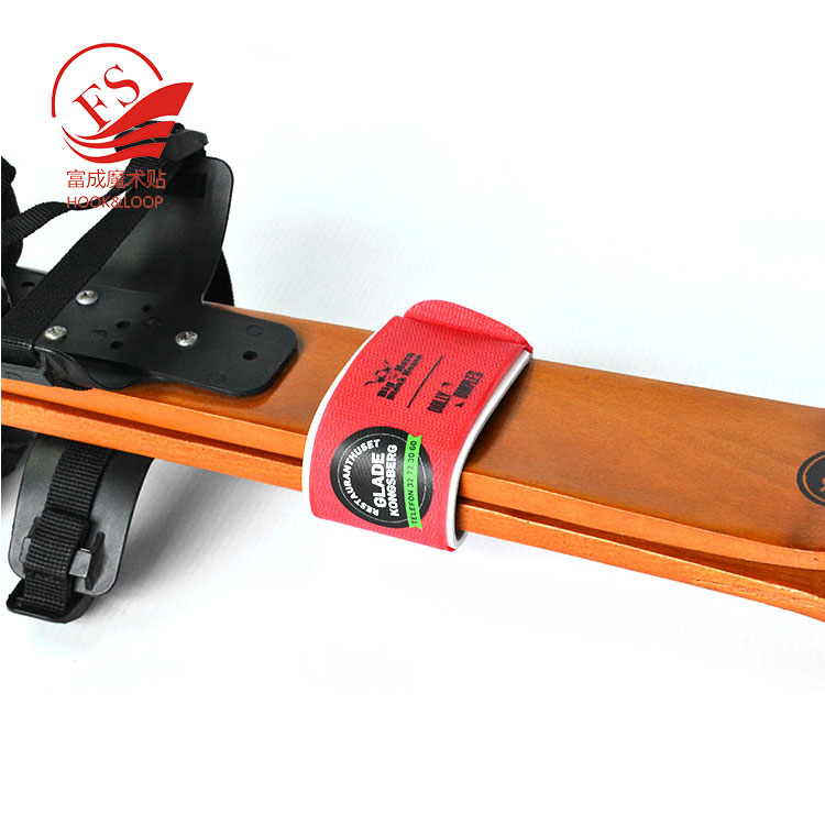  Custom Ski Wraps wide hook and loop ski straps for race skis
