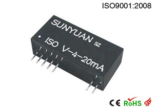 Two-wire loop power supply 4-20mA current to voltage converter