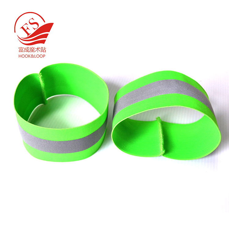 Custom elastic fluorescent safety reflective armband