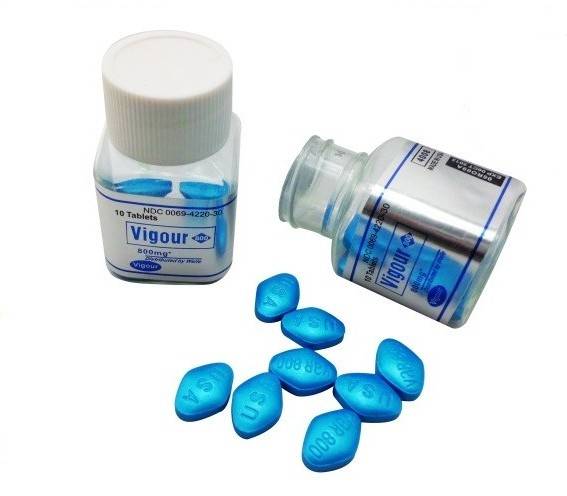 Blue Vigour 800mg Mens Natural Enhancement Pills.