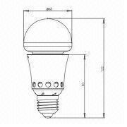 Dimmable 6W LED Bulb with 180 to 265V Voltage 380lm Luminous Flux and 35,000 Hours Lifetime