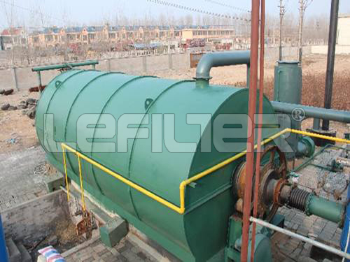 Waste tire/plastic pyrolysis plant for fuel oil