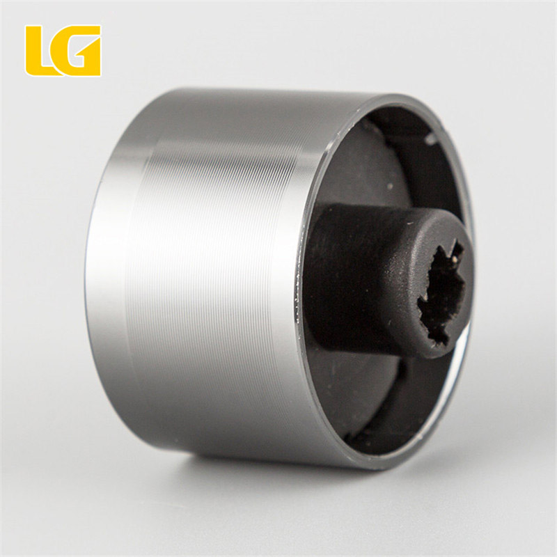 High quality single iron gray metal knobs used for gas cooker,ISO9001 black aluminum alloy knob