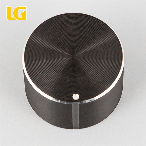 ISO9001 OEM Ningbo China Round black aluminum alloy knob with high quality