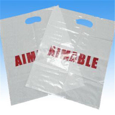 Customized strong strength LDPE die cut handle flat shopping bags