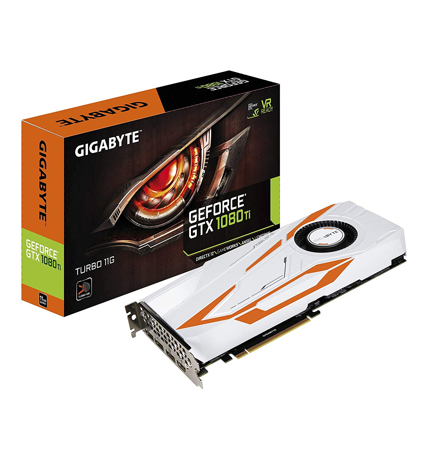 Gigabyte GV-N108TTURBO-11GD AORUS GeForce GTX 1080 Ti Turbo 11G Graphic Cards