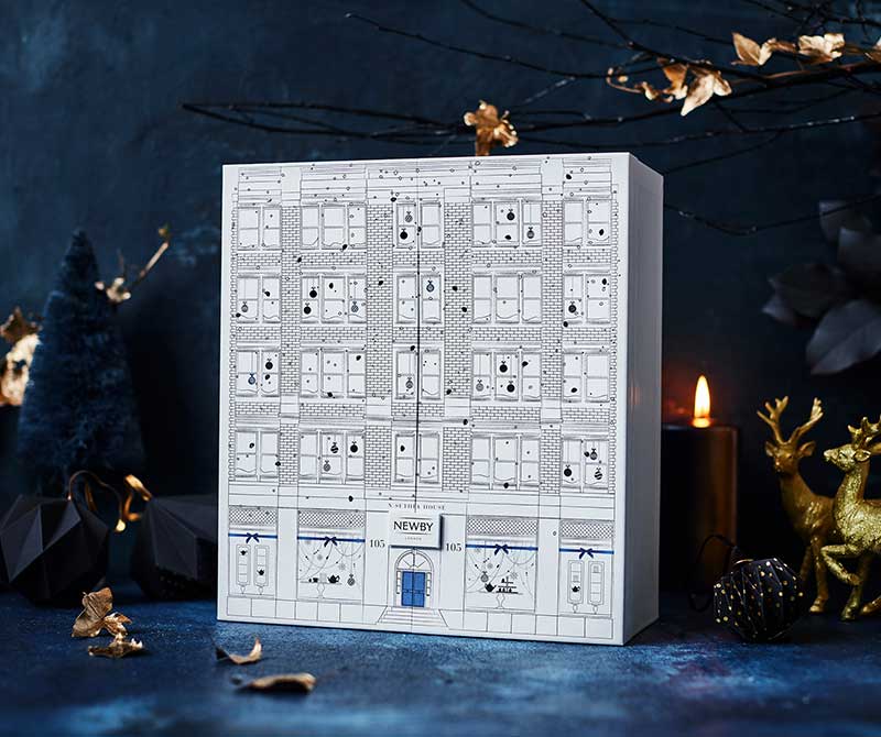 Custom Printed Gift Cardboard Packaging Chocolate Advent Calendar Box with little drawers