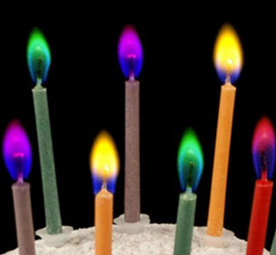 Colorful Flame Birthday Cake Candles