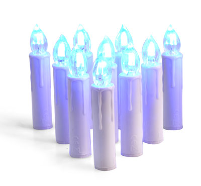 12pcs Yellow Light Flickering LED Taper Candles White Realistic Wax Drip LED Taper Candles