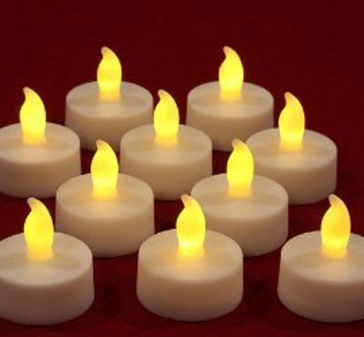 Battery Operated Flickering Warm Light Flameless Tealight Led Candle