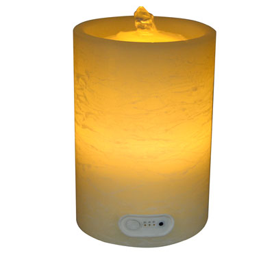 Flat Top Flameless LED Candle Fountain With Timer Button