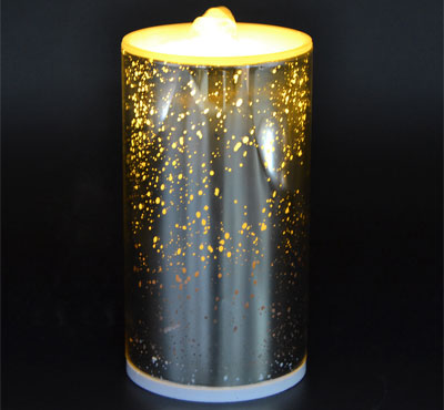 Rechargeable 3D Glass Spot Flameless Candle Fountain With 3D Battery