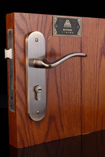 Solid brass mortise door handle