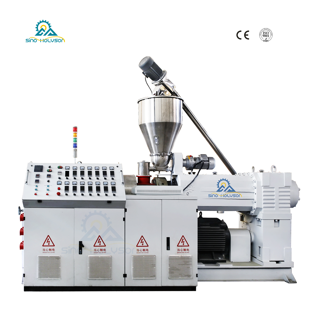 HSJZ-80/156 PVC Conical Twin Screw Extruder