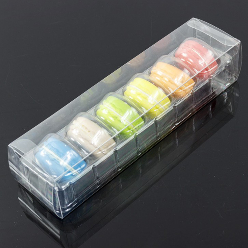 Customized Clear Plastic Macaron Blister clamshell Packaging Tray with lid