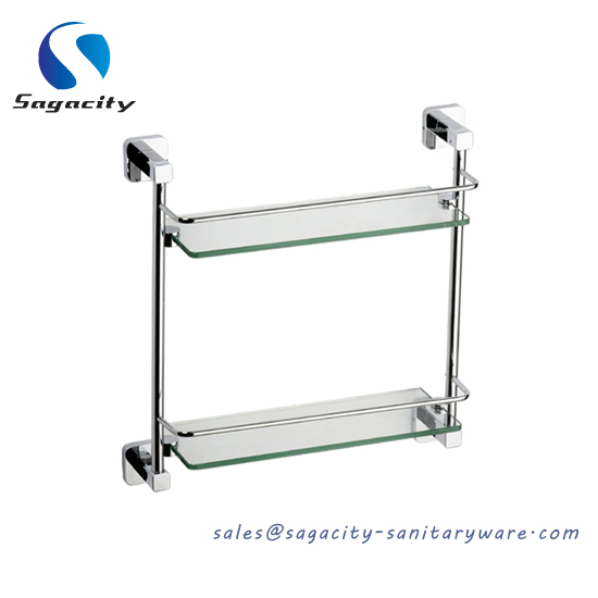 dual glass shelves