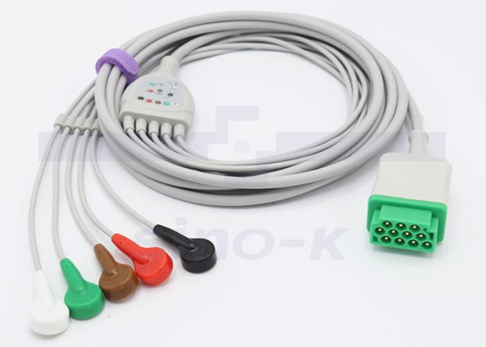 sino-k ECG cable 5leads AHA 11pin