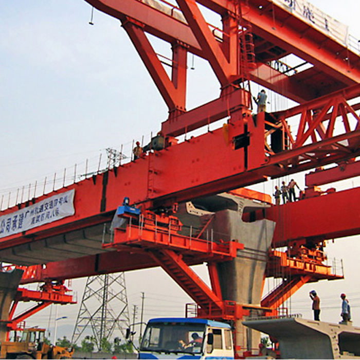 Good quality underslung launching gantry crane for railway girder erection