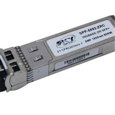 10G SFP+ ZR multirate 10GBASE-ZR 10GBASE-ZW 8.5 and 9.95 to 11.3 Gb/s 80km link length  Compatible for SFP-10G-ZR