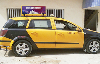 Double Sided P5mm Car Roof Sign In Cote d'Ivoire   Taxi Topper Display