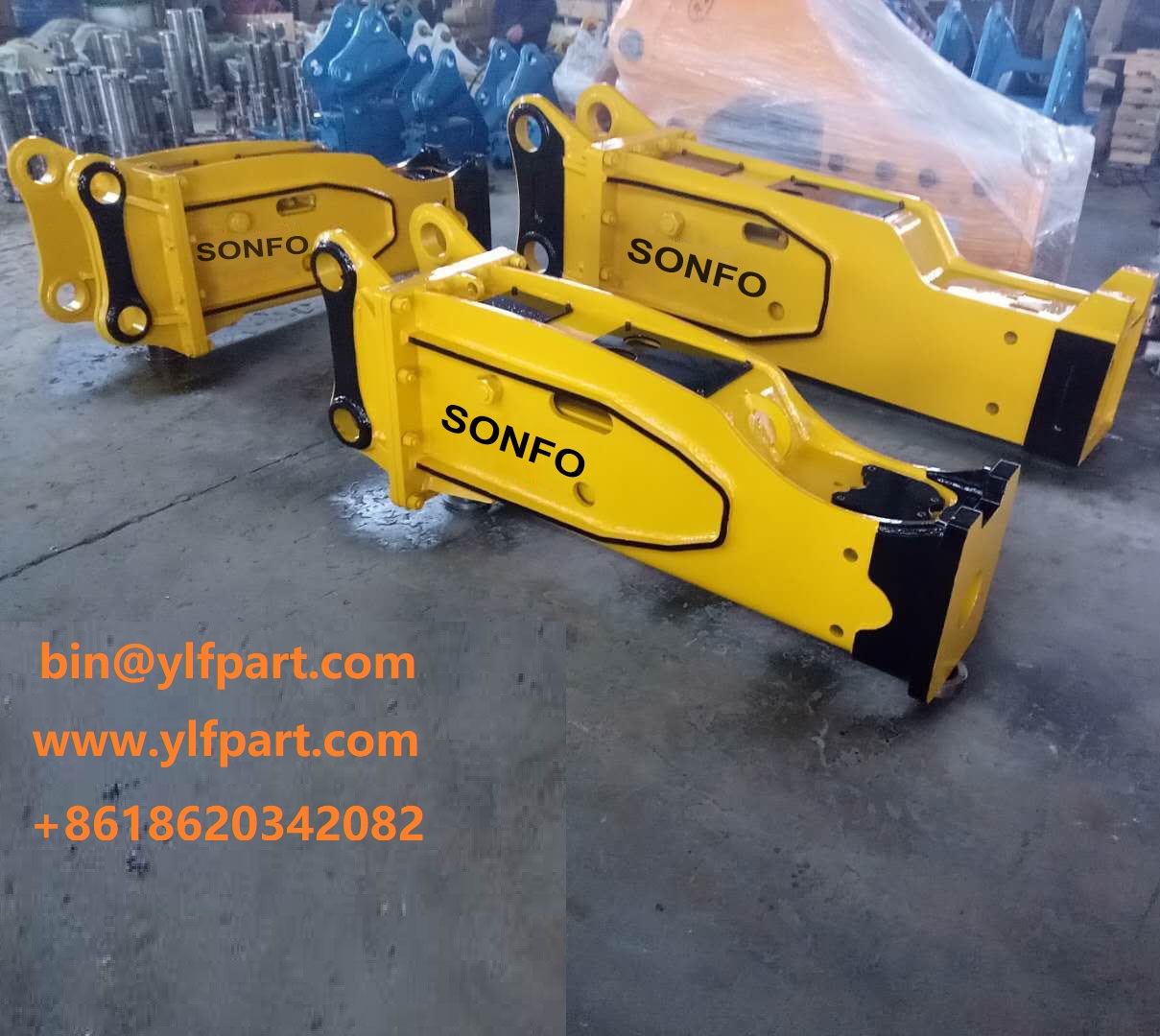 Different types of backhoes bobcat mini demolition excavator attachment side type hydraulic jack hammer 