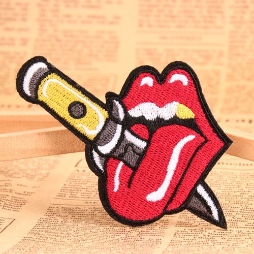 Wounded Mouth Embroidered Patches