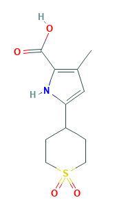 CAS  5-(1,1-Dioxidotetrahydro-2H-thiopyran-4-yl)-3-methyl-1H-pyrrole-2-carboxylic Acid