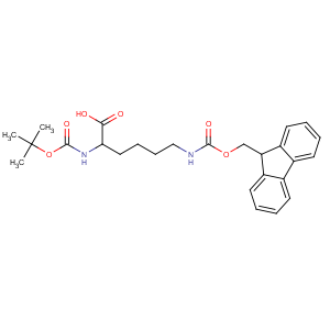 L-Lysine,N2-[(1,1-dimethylethoxy)carbonyl]-N6-[(9H-fluoren-9-ylmethoxy)carbonyl]-