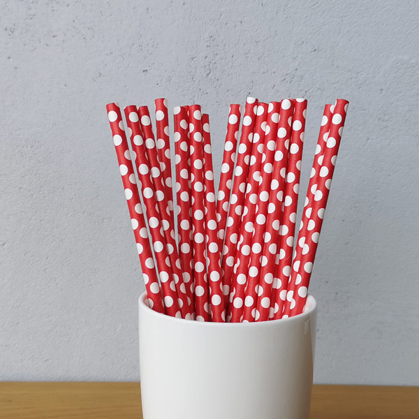8.Purple And White Big Striped Drinking Paper Straws