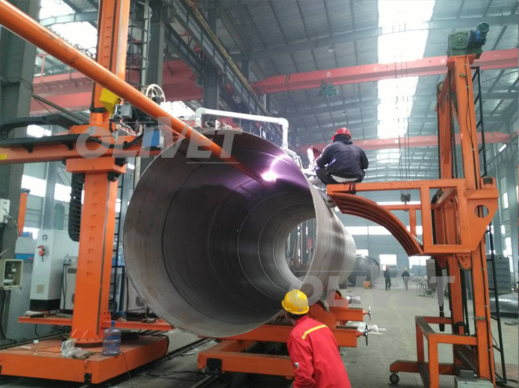 Stainless steel tank fit-up plasma welding center