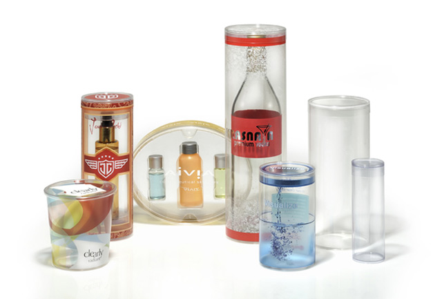 Clear Plastic Tube and Round Packaging