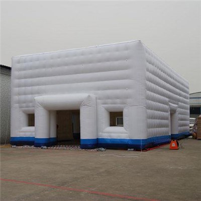 Hot Sell Giant Square Ice Structure LED Inflatable Air Cube Tent