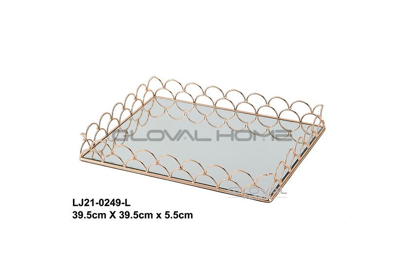 metal rectangular tray