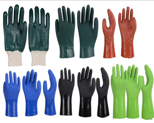 PVC scrub gloves