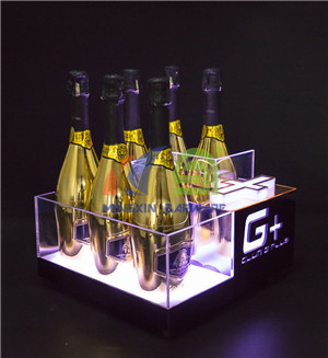 6 Bottles Champagne LED Ice Bucket with Gold Mirror  6 Bottles LED Ice Bucket wholesale