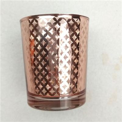 Rose Gold Glass Candle Holders Bulk