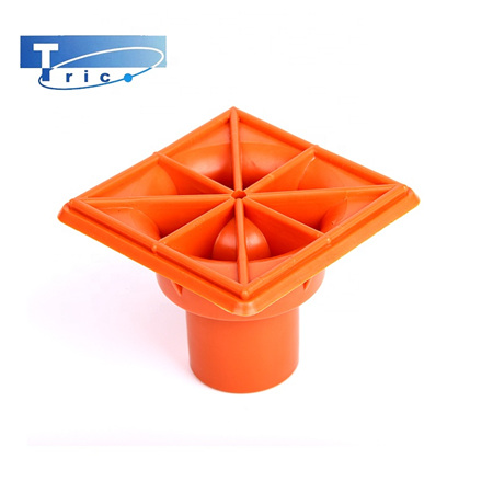 Building material plastic fittings for rebar square safety end cap