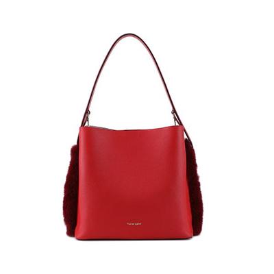 Large Red Leather Tote Bag