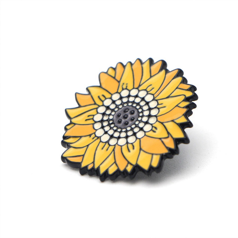 Sunflower Brooch Enamel Pin Badge