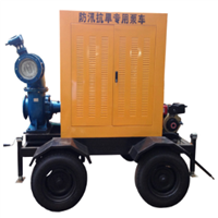 Diesel engine trailer mounted dewatering pump