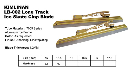 2020 high quality KIMLINAN LB-002 Long Track Ice Skate Clap Blade